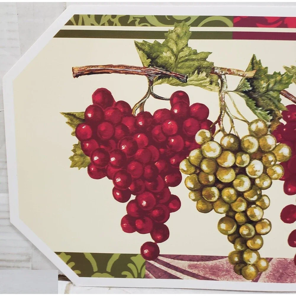 Set of 3 Same Printed Vinyl Non Clear Placemats (18